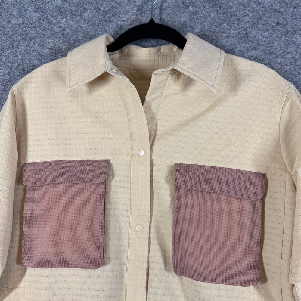 Lululemon Grid Fleece Hiking Pink Clay Jacket Size 4 Gorp Outdoor Casual - Picture 13 of 16